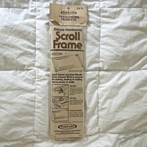Flex-Lap Scroll Frame Deluxe Hardwood 6 X 12 Needlepoint Cross stitch Quilting